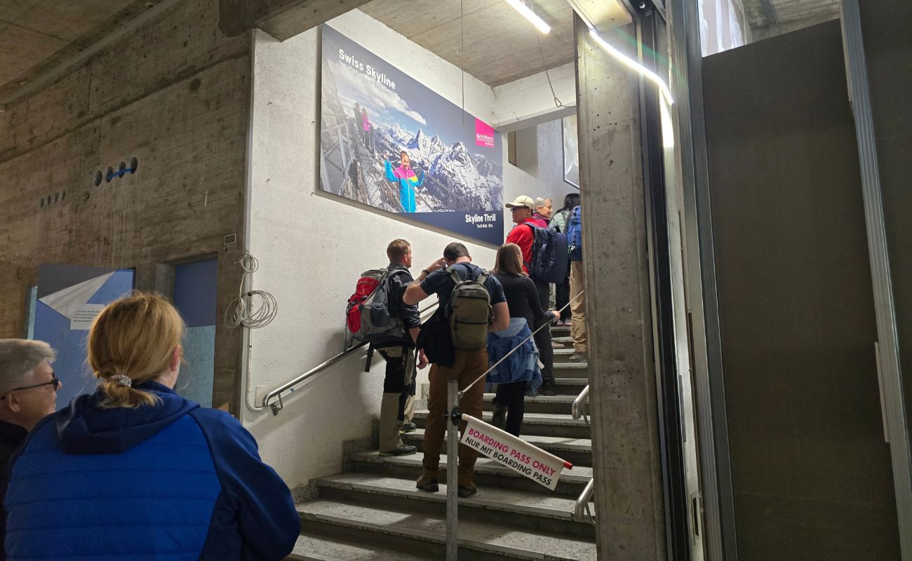 Line to Ride Stechelberg Gondola in Switzerland